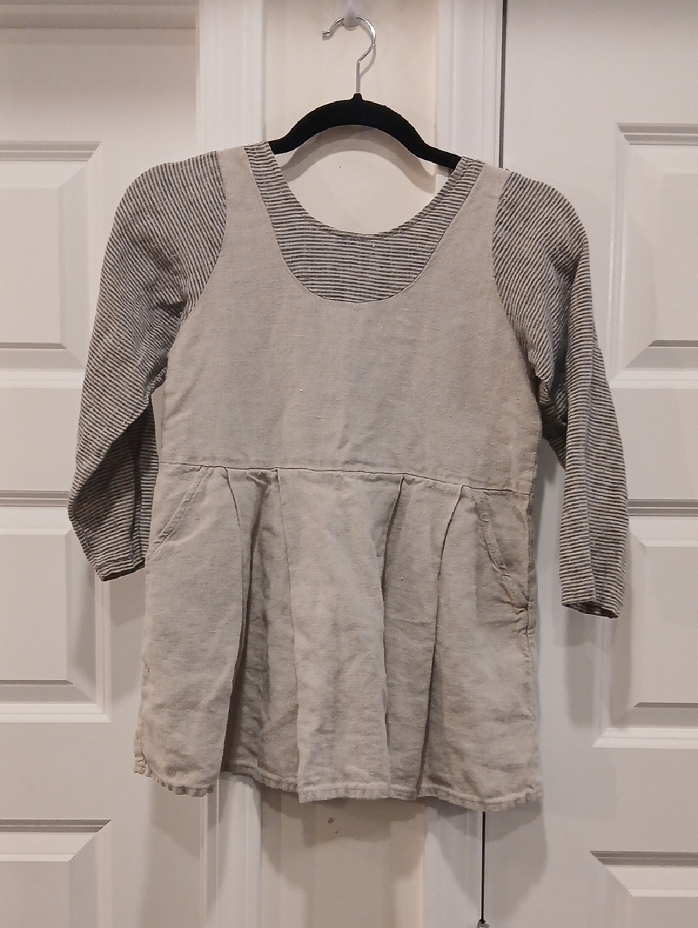 Flax Seeds Girl Dress/Tunic With Pockets 100% Linen Size Small